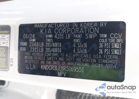 2024 Kia Niro Ex из США, поврежденный, VIN KNDCR3LE8R5169551